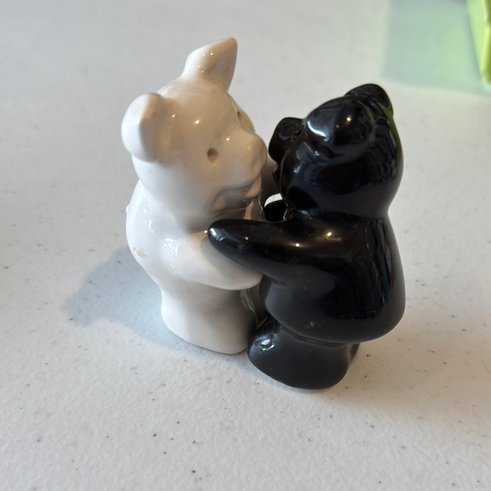 Black and White Bear Figurines
